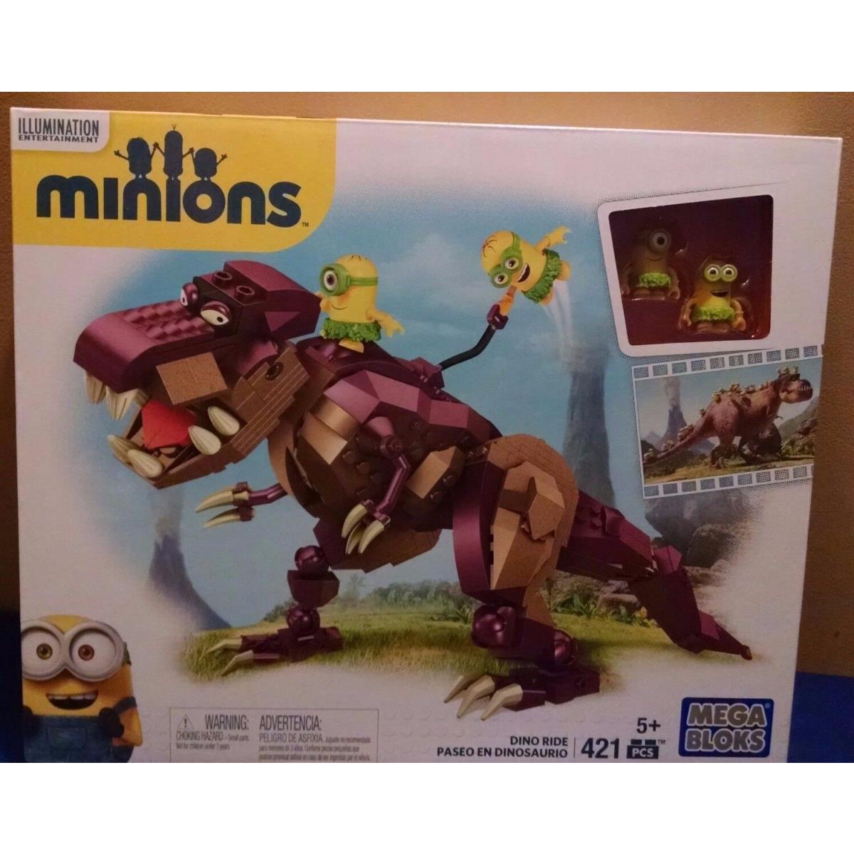 Mega Bloks Minions Dino Ride Building Kit 451 Pcs. Boys Girls 5 Yrs + 2015