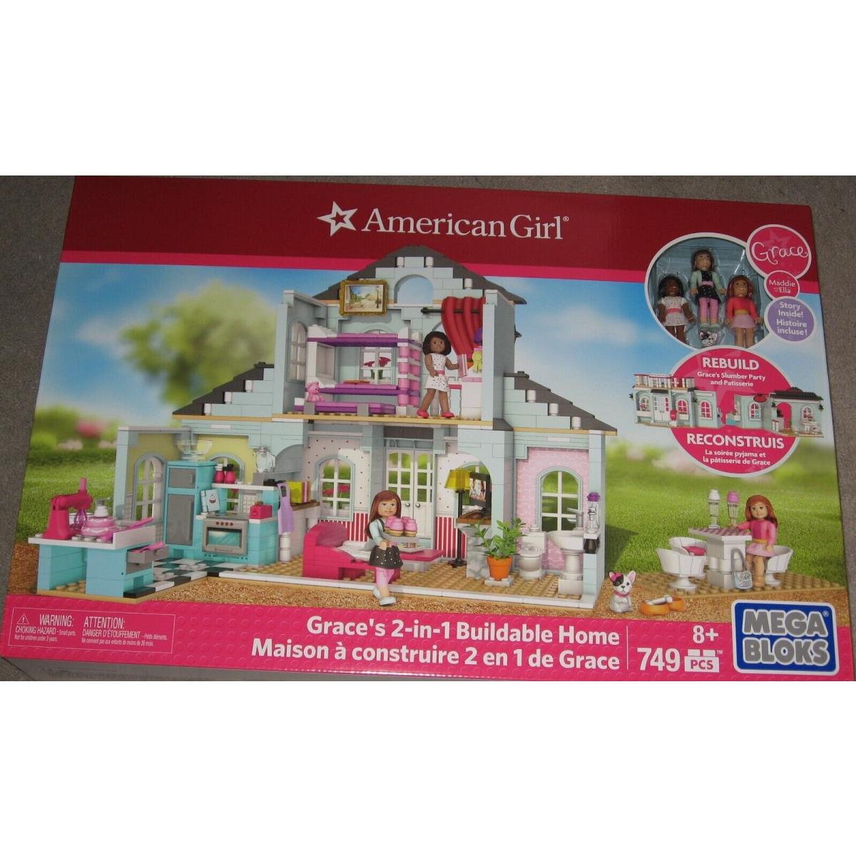 Mega Bloks American Girl Grace`s 2 in1 Buildable Home 749 Pcs