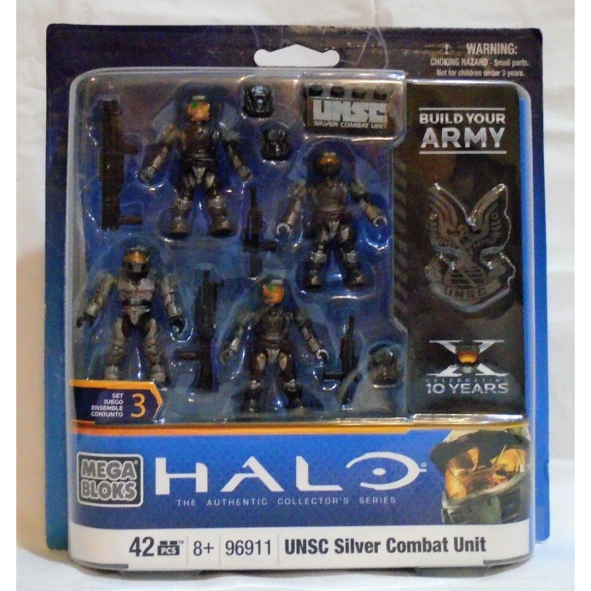 Mega Bloks 96911 Halo Unsc Silver Combat Unit Mosc Retired