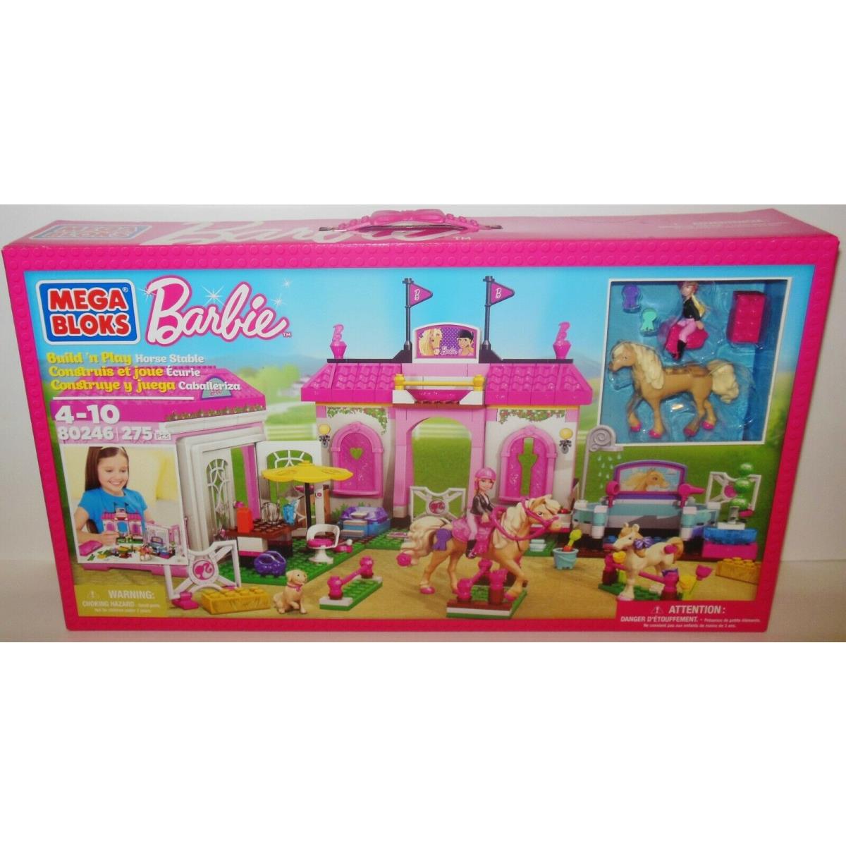 New: Mega Bloks Barbie Build `n Play Horse Stable 80246