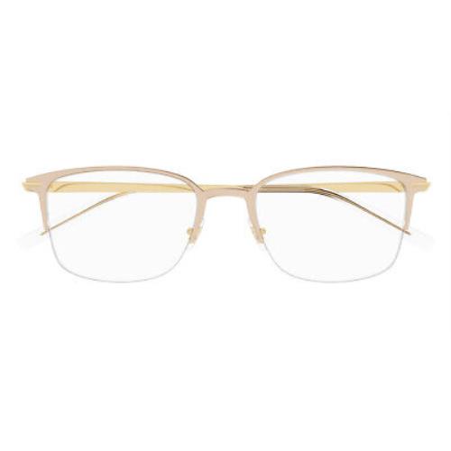 Montblanc MB0234OK Eyeglasses Men Gold Square 54mm