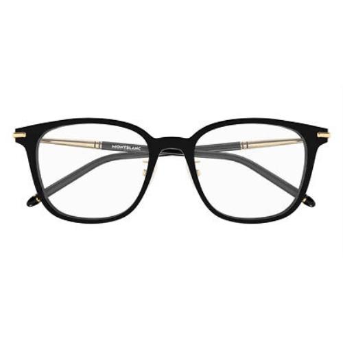Montblanc MB0247OK Eyeglasses Men Black Wayfarer 52mm