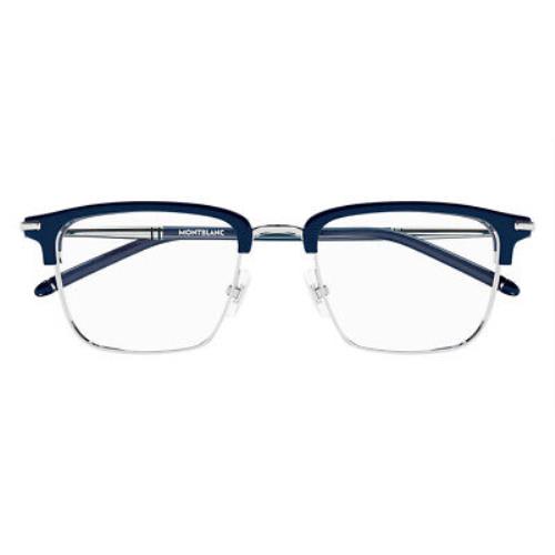 Montblanc MB0243O Eyeglasses Men Blue Browline 52mm
