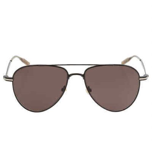 Montblanc Grey Pilot Men`s Sunglasses MB0235S 001 57 MB0235S 001 57