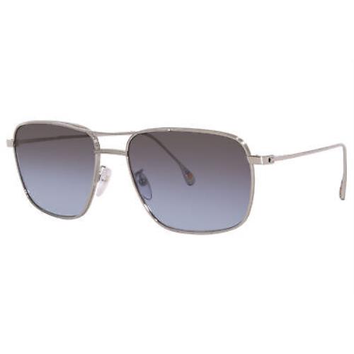 Paul Smith Foster PSSN079-04 Sunglasses Shiny Silver/blue Gradient Lenses 58mm