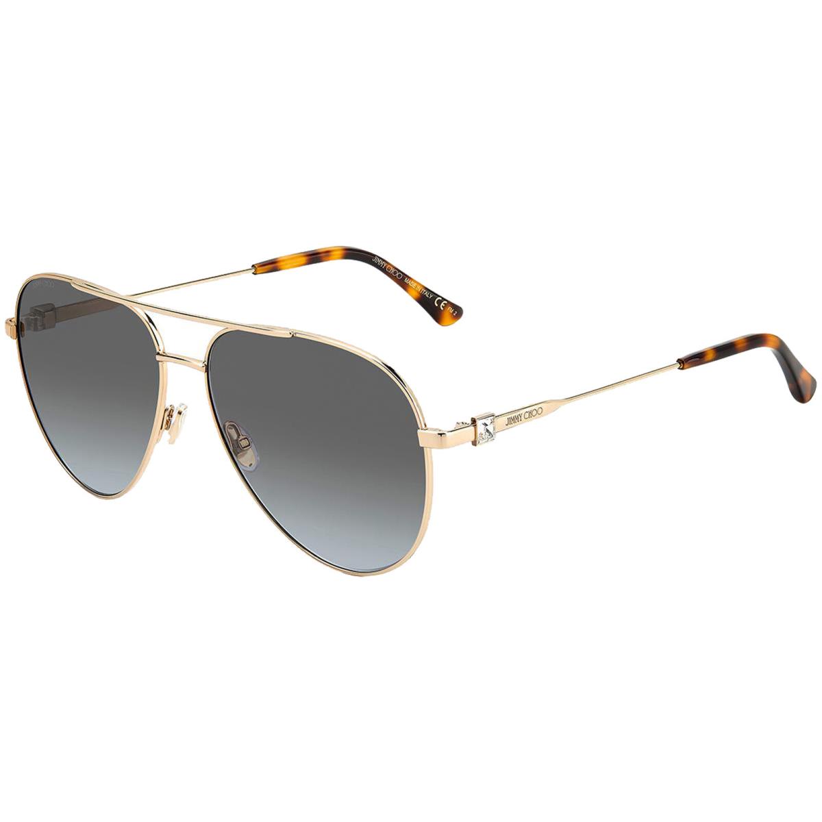 Jimmy Choo Olly Women`s Rose Gold-tone Aviator Sunglasses - OLLYS-0000-GB Italy