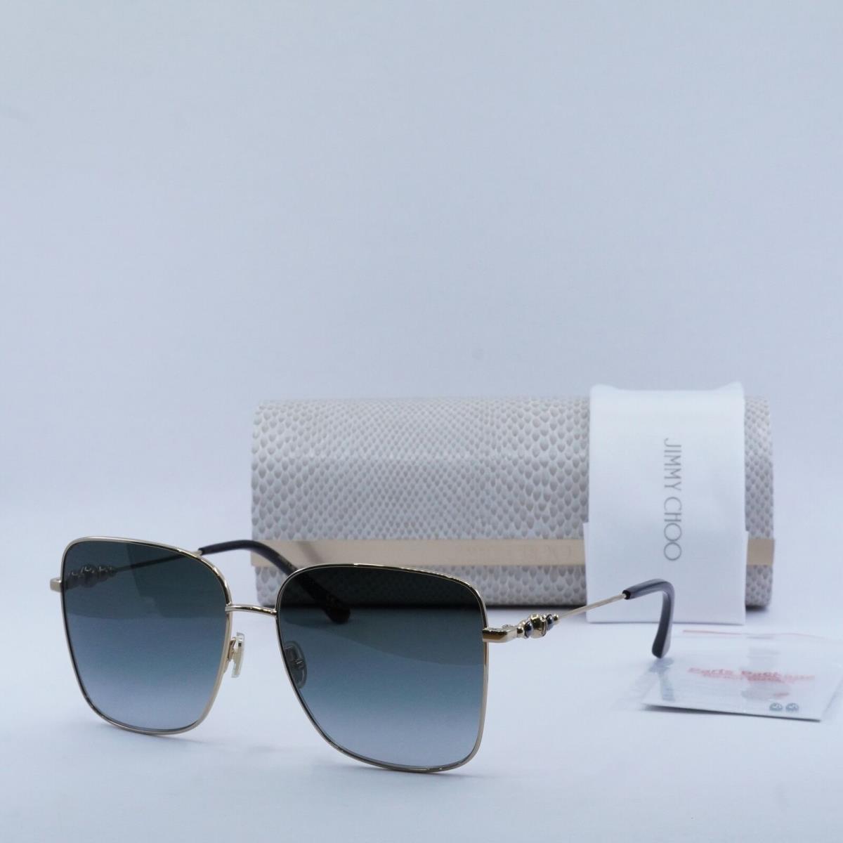 Jimmy Choo Hester/s 02M2 9O Black Gold / Grey Shaded 59-15-145 Sunglasses