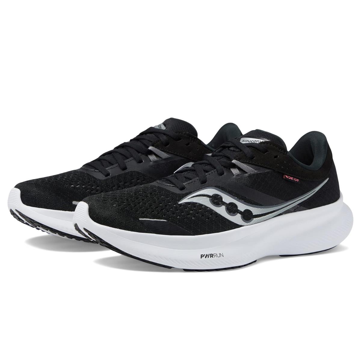 Woman`s Sneakers Athletic Shoes Saucony Ride 16 Black/White