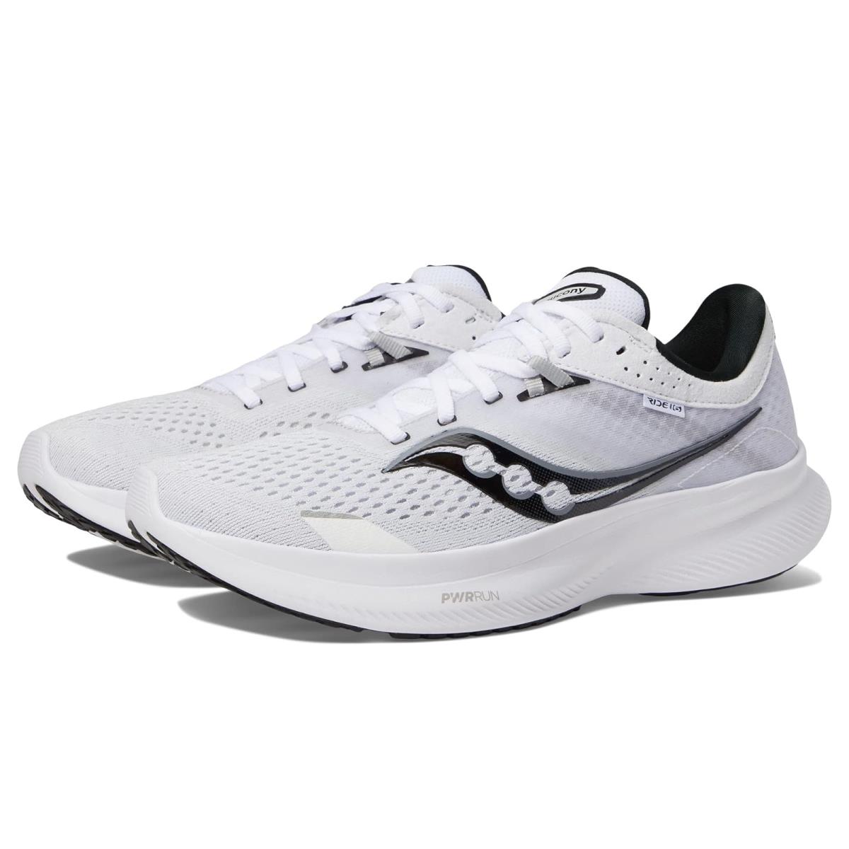 Woman`s Sneakers Athletic Shoes Saucony Ride 16 White/Black