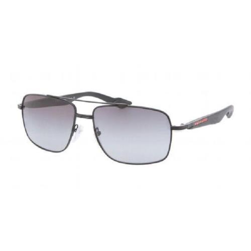Prada Sport Sunglasses Sps 51MS 1BO-3M1 Black / Grey Gradient Lens