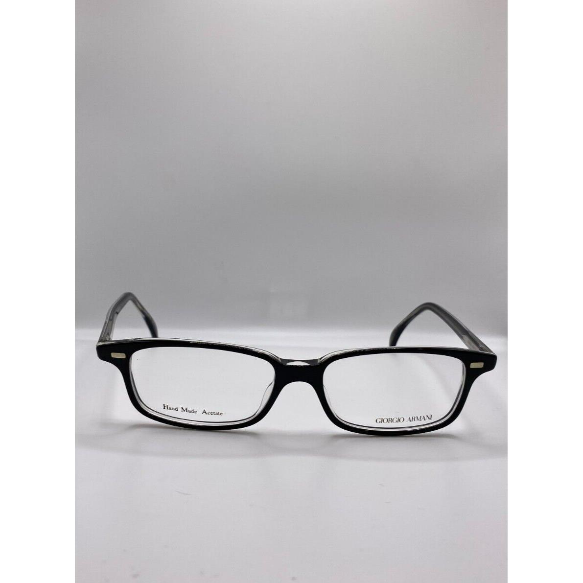 Giorgio Armani GA 787 7CF Black Clear Plastic Eyeglasses Frame 52-16-145 Italy