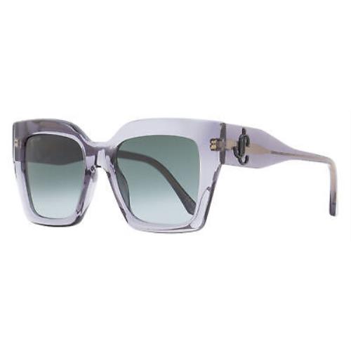 Jimmy Choo Square Eleni /g/n Sunglasses R6S9O Transparent Gray 53mm - Frame: Transparent Gray, Lens: Gray Gradient