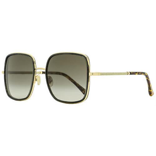 Jimmy Choo Square Jayla Sunglasses 01QHA Gold Brown 57mm - Frame: Gold Brown, Lens: Brown Gradient