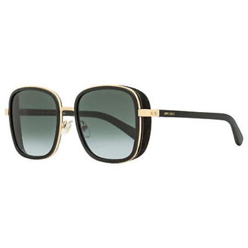 Jimmy Choo Square Elva Sunglasses 2M29O Black/gold 54mm - Frame: Black/Gold, Lens: Gray Gradient