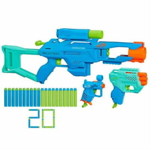Nerf Elite 2.0 Tactical Blaster Set 3 Blasters and 20 Darts