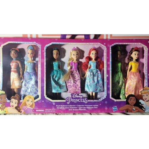 Disney Princess Royal Radiance Collection 7 Fashion Dolls