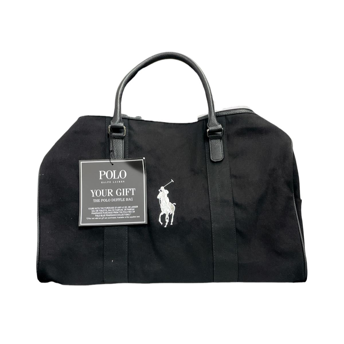 Ralph Lauren The Polo Black Duffle Bag 20 W x 11 H - Black