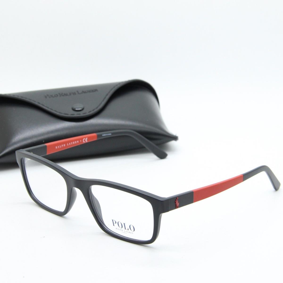 Polo Ralph Lauren PH 2212 5624 Black Red Eyeglasses W/case 53-19