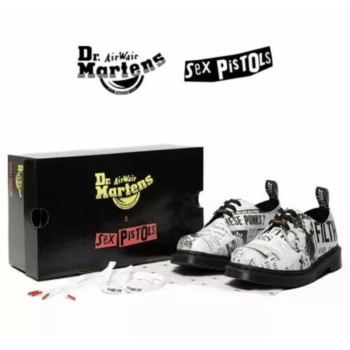 DR Martens - Sex Pistols 1461 Leather Oxford 3-eye Shoes Men 10 / Women 11