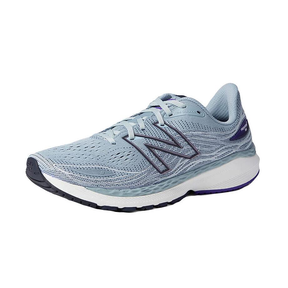 New Balance Fresh Foam 860v12 Men Running Shoes - Light Aluminum/Deep Violet