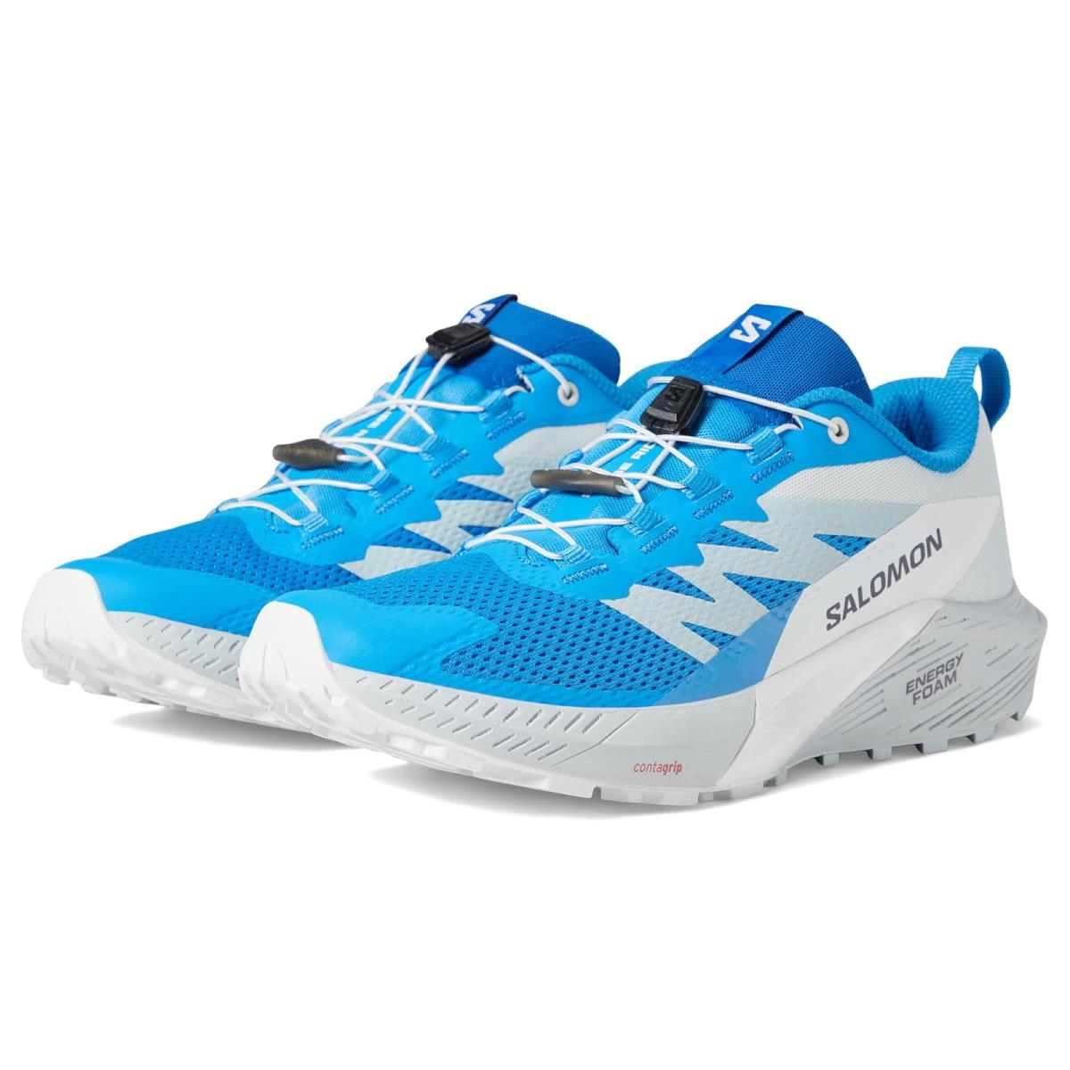 Man`s Sneakers Athletic Shoes Salomon Sense Ride 5 Ibiza Blue/Lapis Blue/White