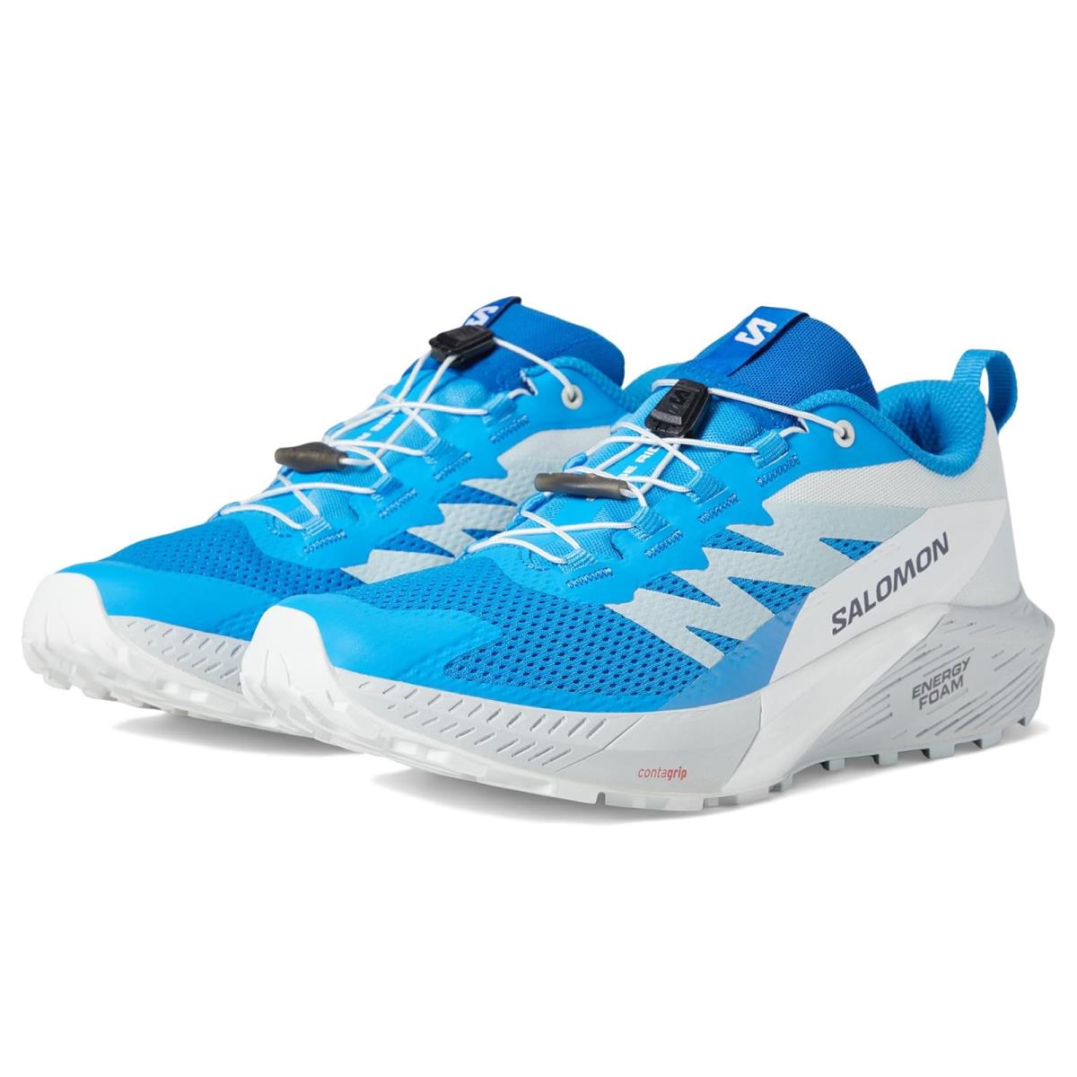 Man`s Sneakers Athletic Shoes Salomon Sense Ride 5 Ibiza Blue/Lapis Blue/White