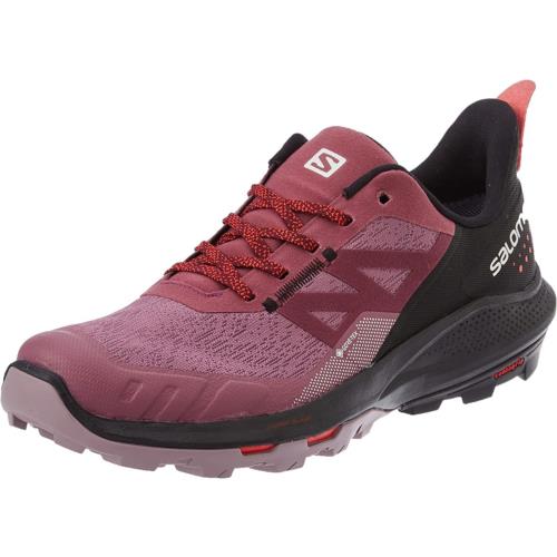 Salomon Women`s Outpulse Gore-tex Hiking Shoes For Women Tulipwood/Black/Poppy Red