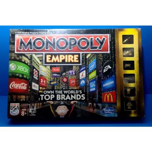 2014 Hasbro Monopoly Empire Board Own The World s Top Brands Game Gold Edition