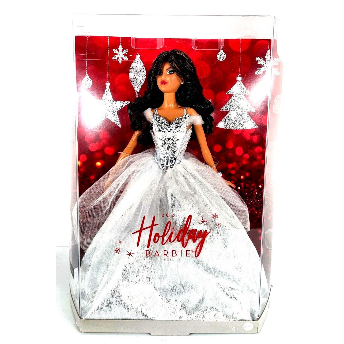 2021 Holiday Barbie Signature Brunette Hispanic Doll Box Damage