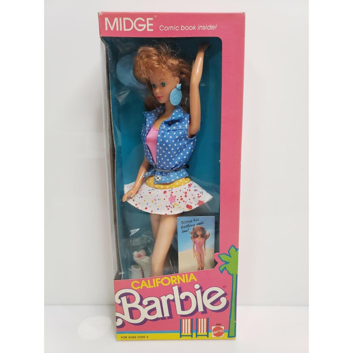 Vintage 1987 Mattel California Barbie Midge 4442