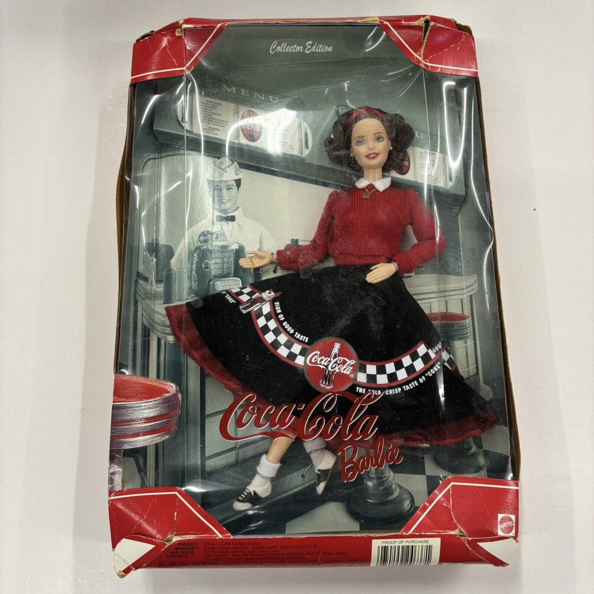 Coca-cola Diner Barbie Doll 1999 Mattel 24637 Box Damage