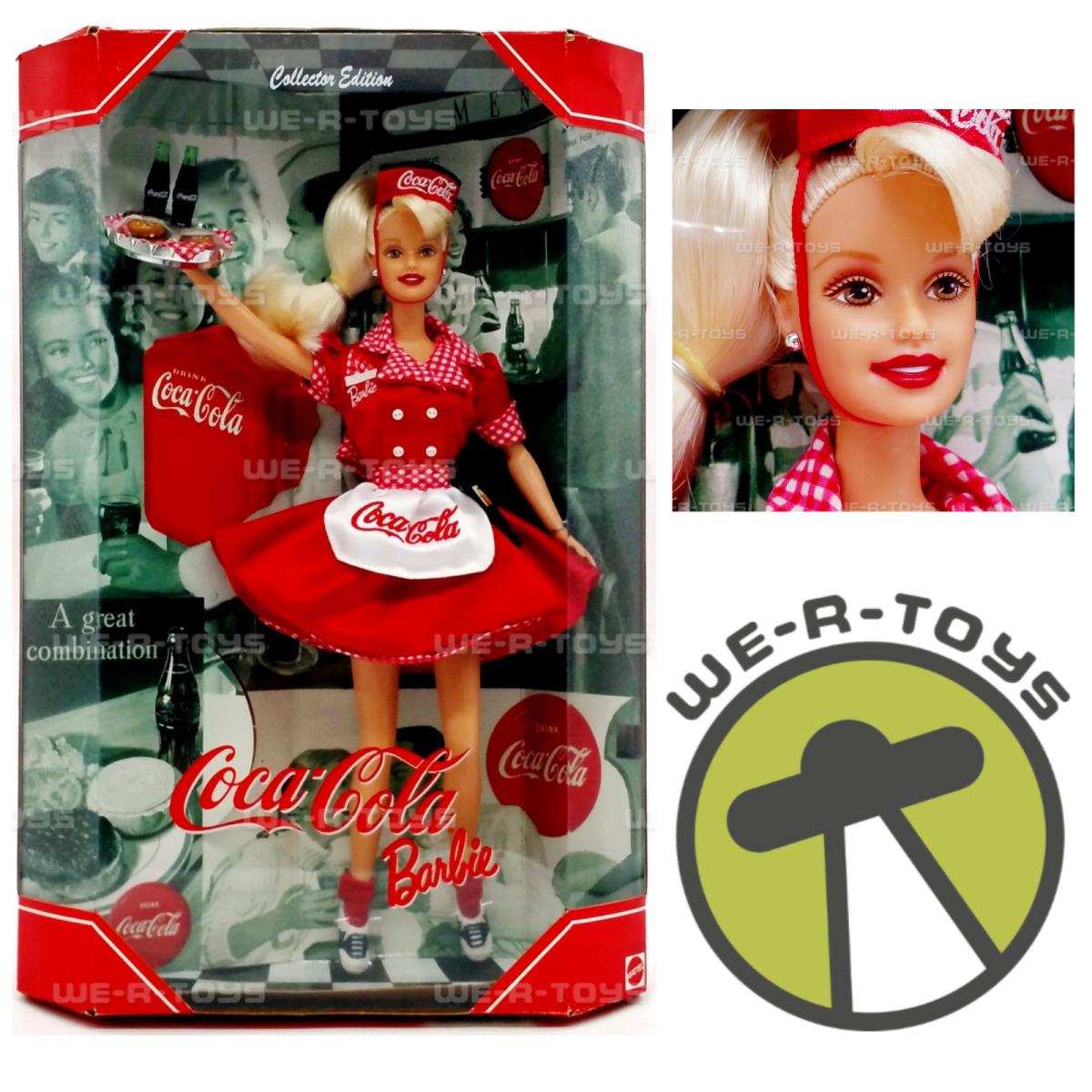 Coca Cola Waitress Barbie Doll 1998 Mattel 22831