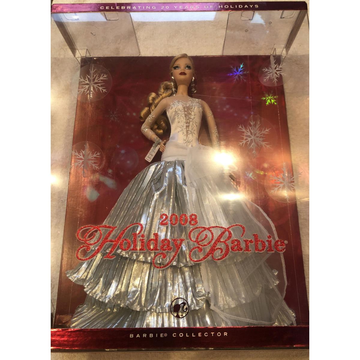 Holiday Barbie 2008 Barbie Doll Collector Silver White N9643