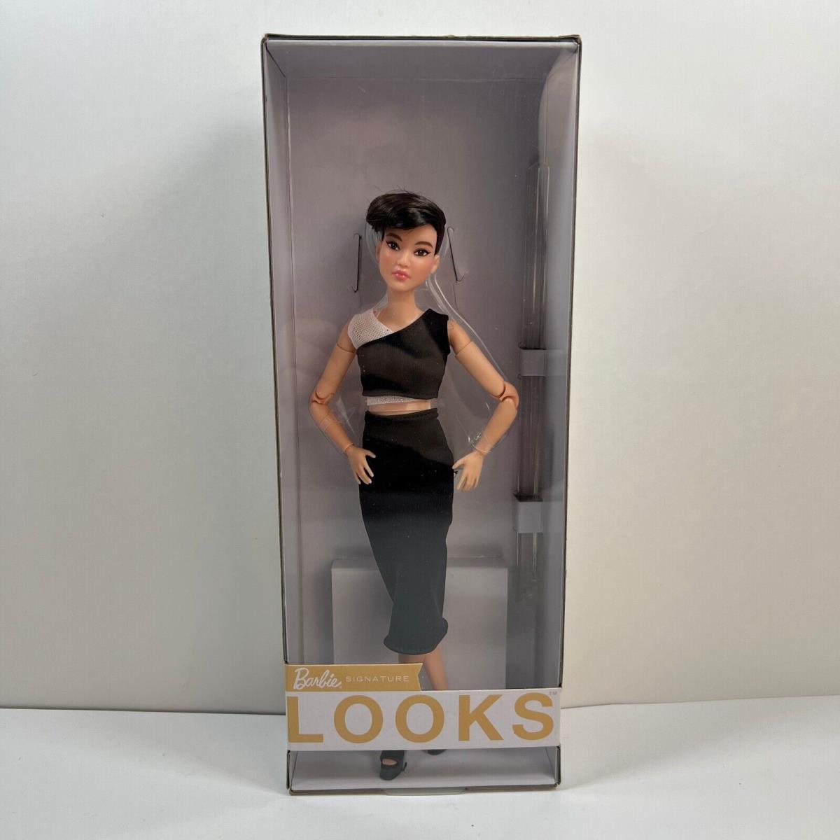 2021 Barbie Signature Looks Model 3 Asian Petite Doll Pixie Cut Mattel