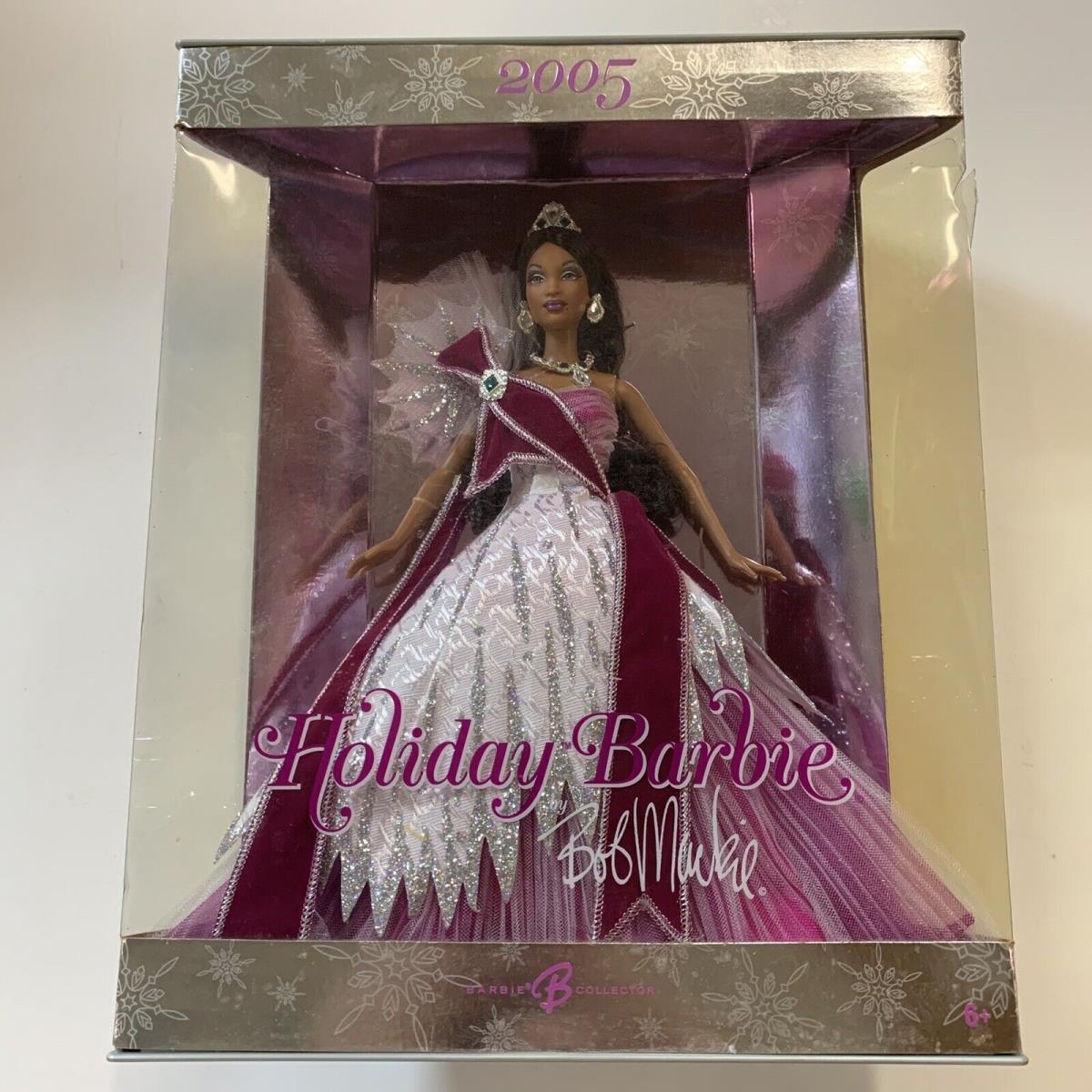 Dmg Pk 2005 Holiday African American Barbie Doll by Bob Mackie Mattel H0178