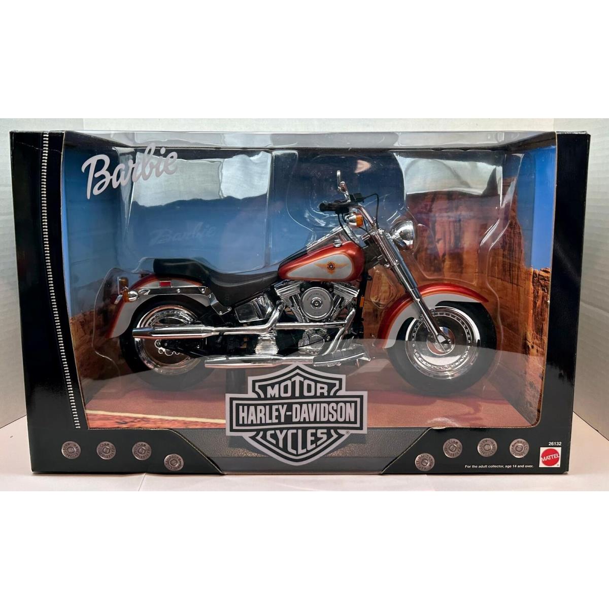 1999 Mattel Barbie Harley Davidson Fat Boy Motorcycle Orange/silver 26132