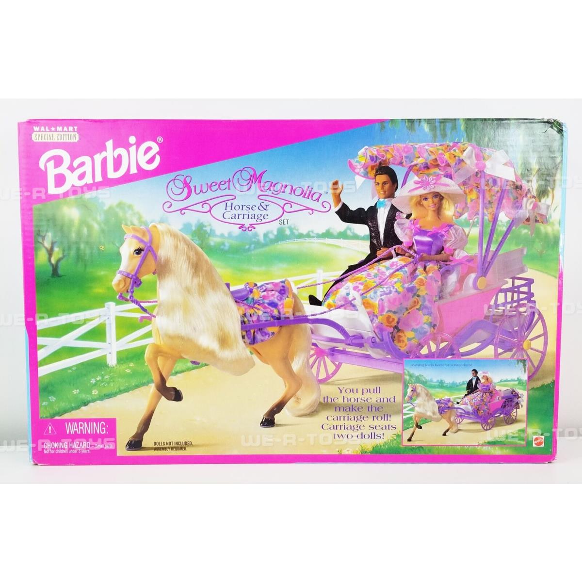 Barbie Sweet Magnolia Horse Carriage For Barbie Doll Wal-mart Special Nrfb