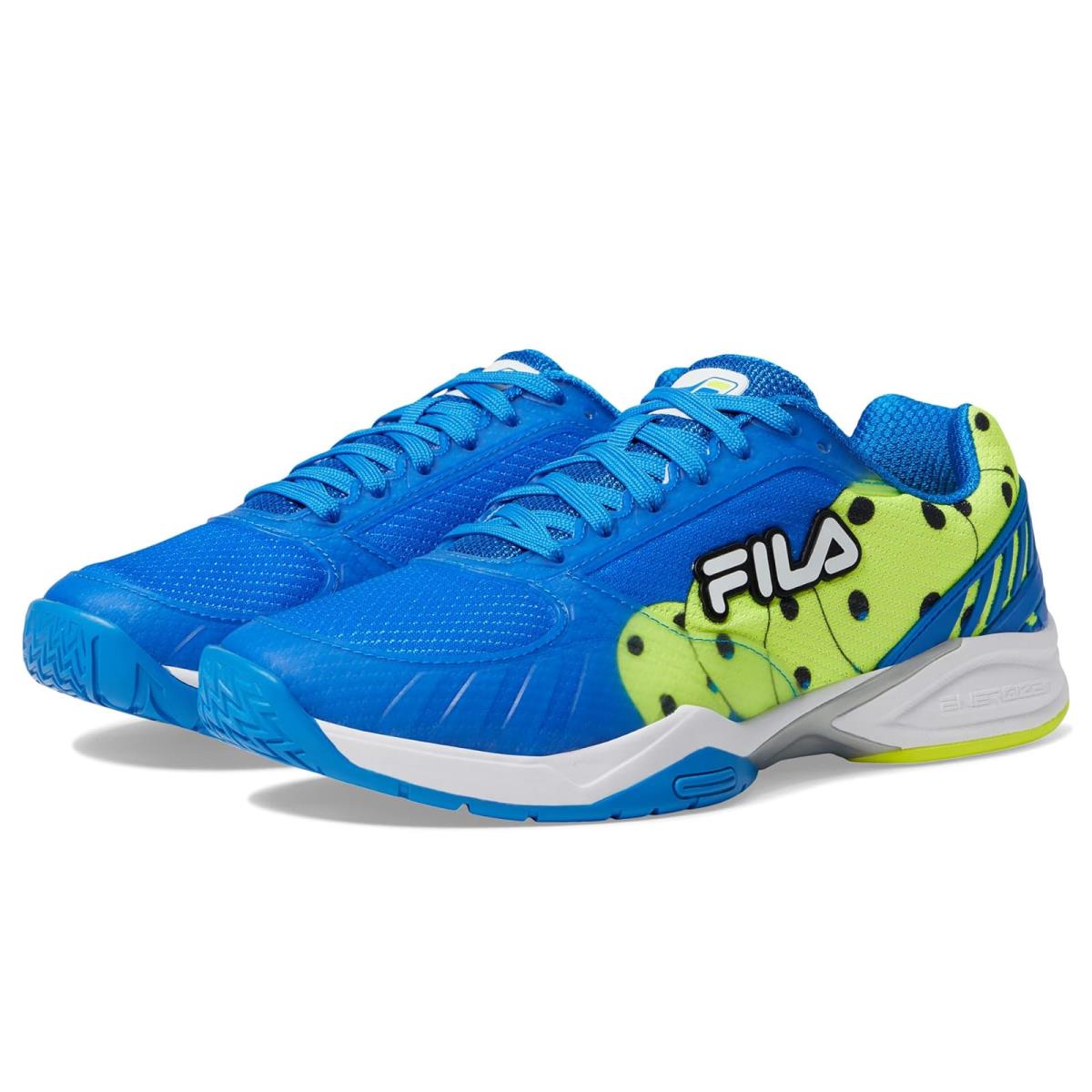 Man`s Sneakers Athletic Shoes Fila Volley Zone Electric Blue/White/Safety Yellow