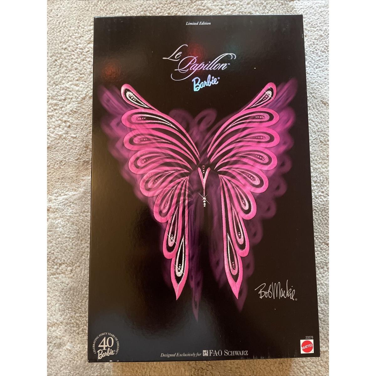 Bob Mackie Barbie Le Papillon 23276 Fao Schwarz Exclusive Signed By Bob Mackie