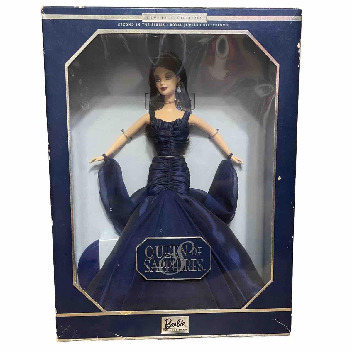 Queen of Sapphires Barbie 26926 Swarovski Crystal Royal Jewels Limited Vtg 2000