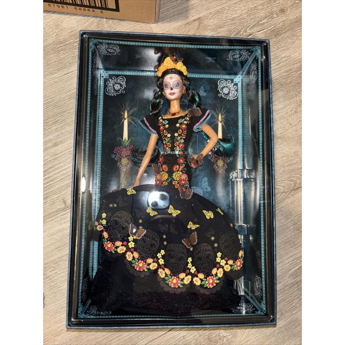 Barbie 2019 Dia De Los Muertos Day of The Dead Doll Slight Scratches on Glass