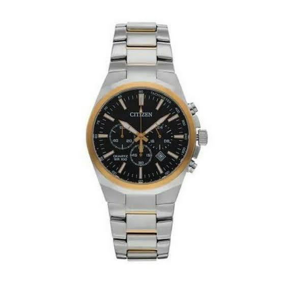 Citizen Men`s Chronograph Tachymeter Quartz AN817458E Two Tone Analog Watch