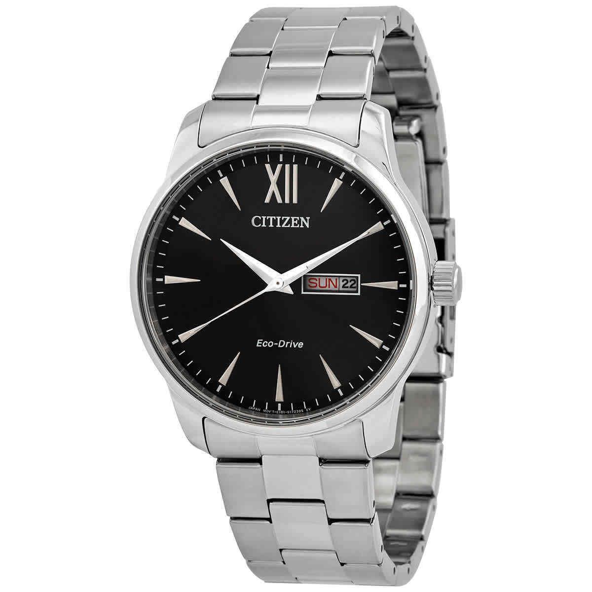 Citizen Black Dial Men`s Watch BM8550-81E - Dial: Black, Band: Silver-tone, Bezel: Silver-tone