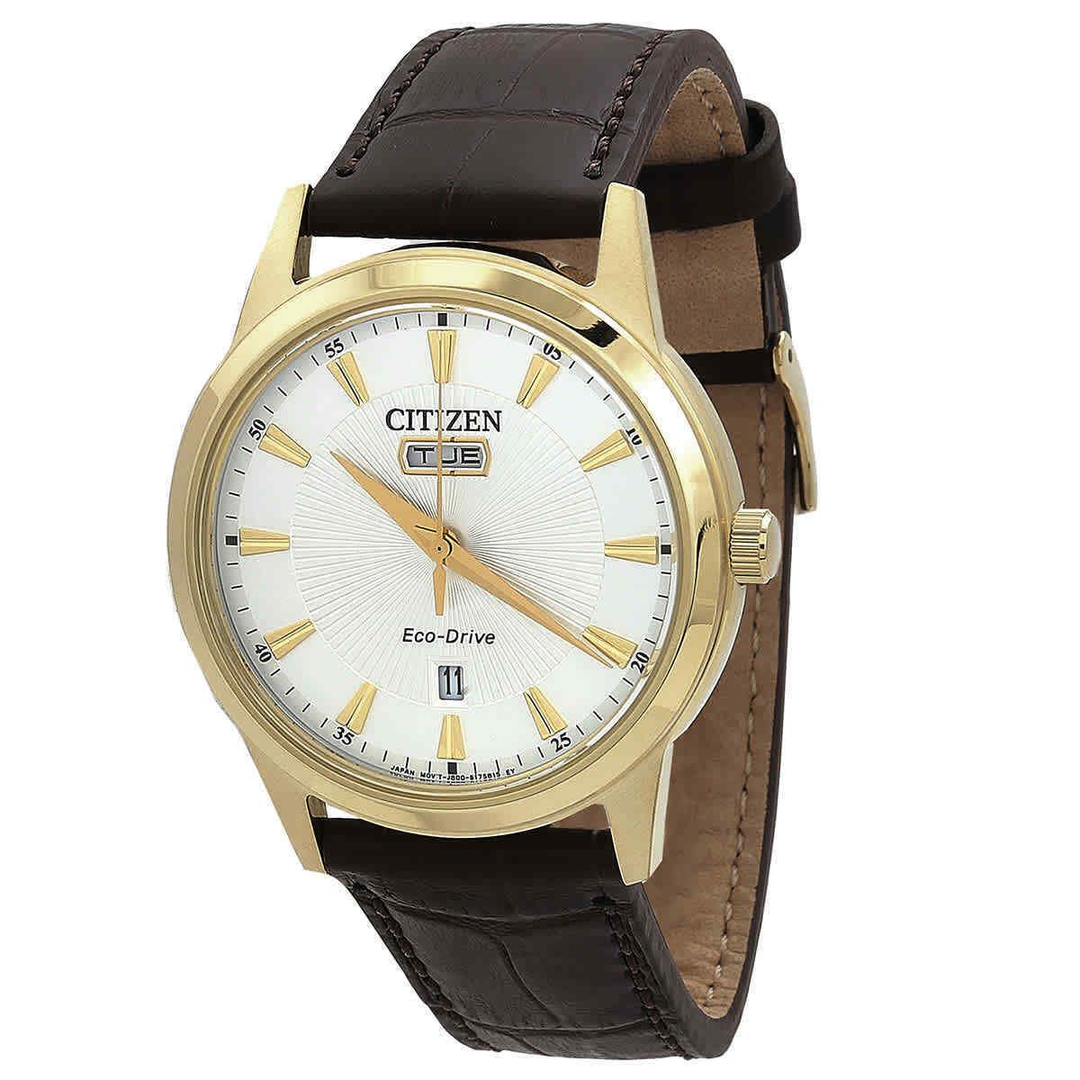 Citizen Eco-drive Light Ivory Dial Men`s Watch AW0102-13A