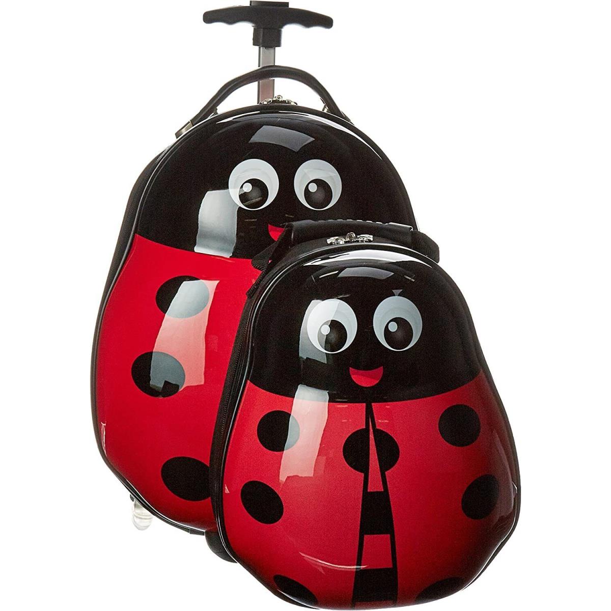 Heys Travel Tots Kids Multicolored All Overprinted 2 Piece Luggage Set - Ladybug