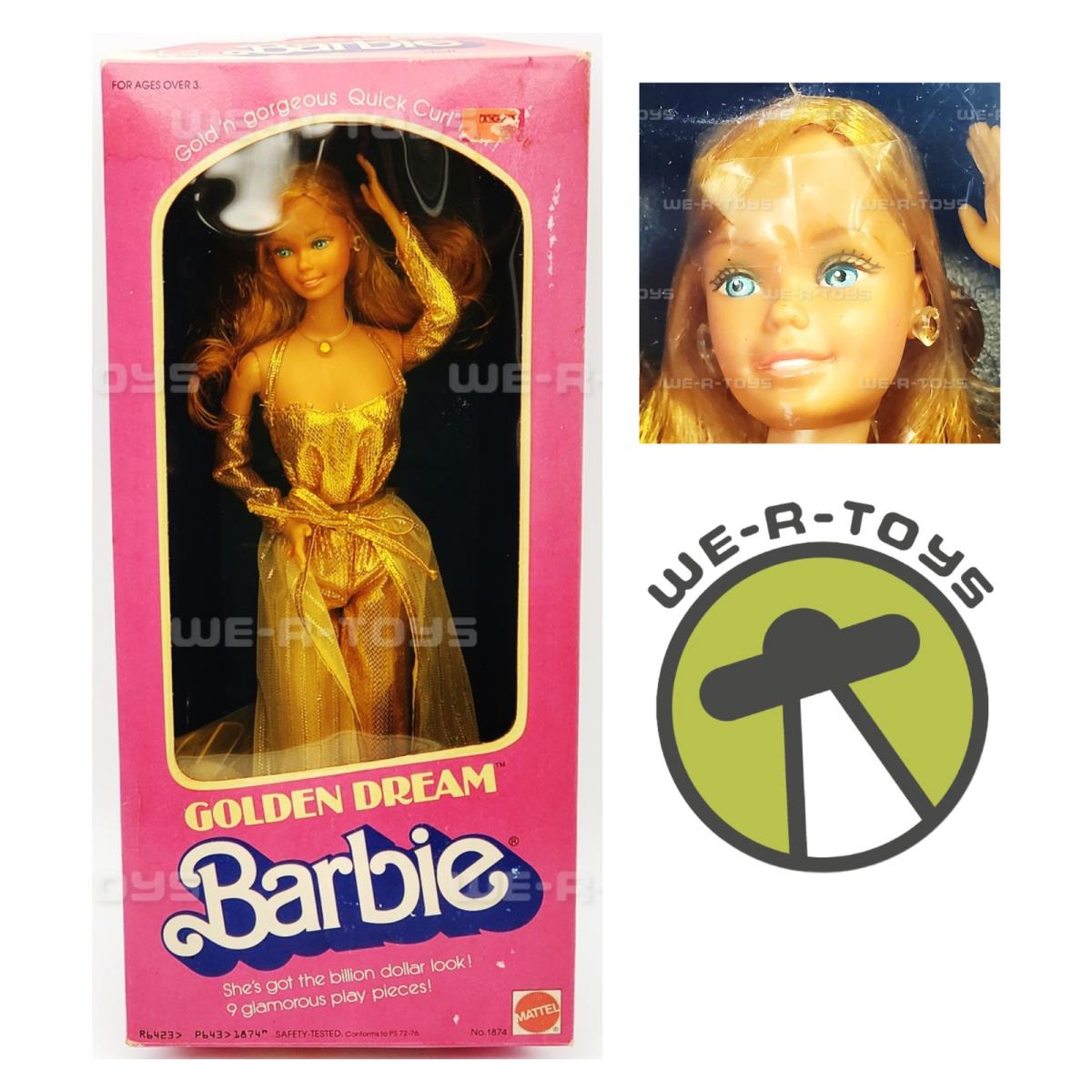 Golden Dream Barbie Doll 1980 Mattel No. 1874 Nrfb 2