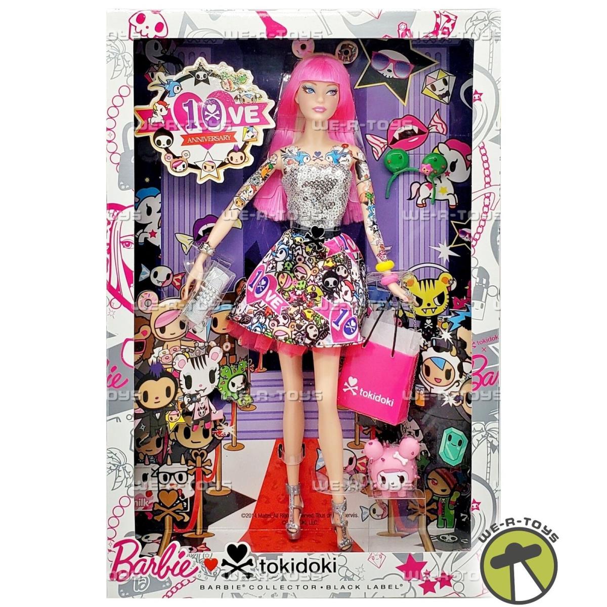 Tokidoki Barbie Doll Black Label Tokidoki 10th Anniversary 2015 Mattel CMV57