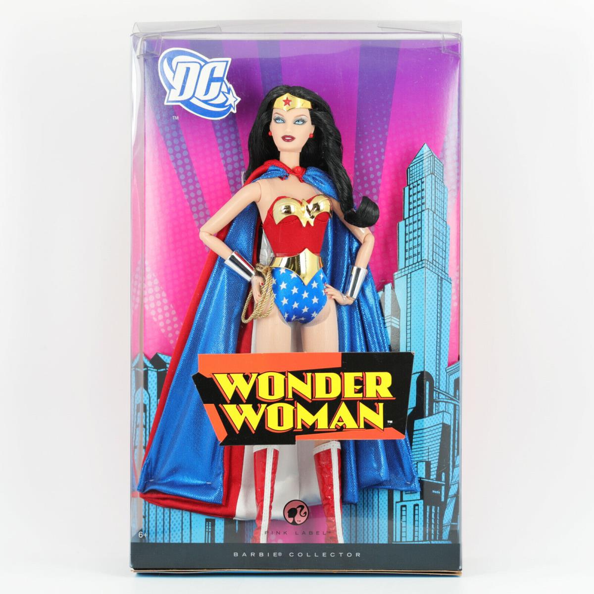 2008 DC Wonder Woman Barbie by Mattel Pink Label Nrfb