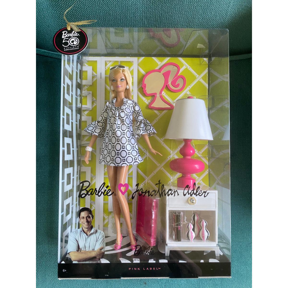 2009 Barbie Loves Jonathan Adler Doll 50th Anniversary N6579