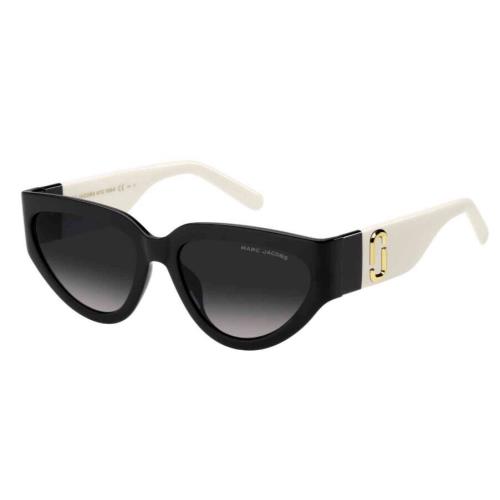 Marc Jacobs Marc-645/S 080S-9O Black/grey Shaded Cat-eye Women`s Sunglasses - Frame: Black, Lens: Grey